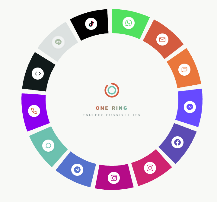 My Ring screenshot — The ring with connected and unconnected arcs